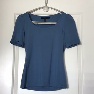 NWT White House Black Market Scoop Neck Elbow-Slv